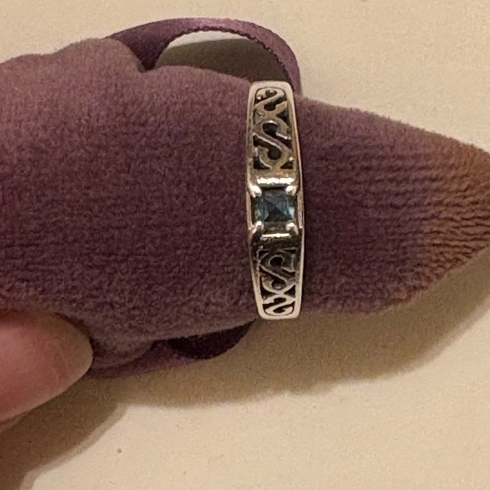 Elegant Silver Ring with Blue Stone